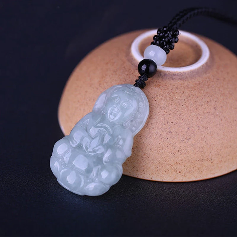 DMCPFP031 около 40 мм нефритовый Гуаньинь кулон благоприятный для подарка | Украшения