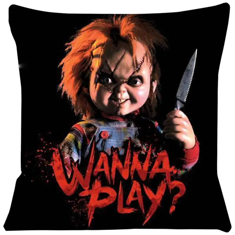 Чехол для подушки с ужасным фильмом подушка стульев короткая плюшевая дивана