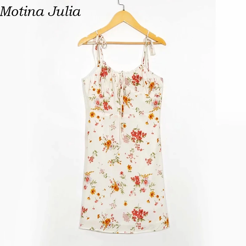 Motina Julia элегантное короткое шифоновое платье с цветочным принтом женское