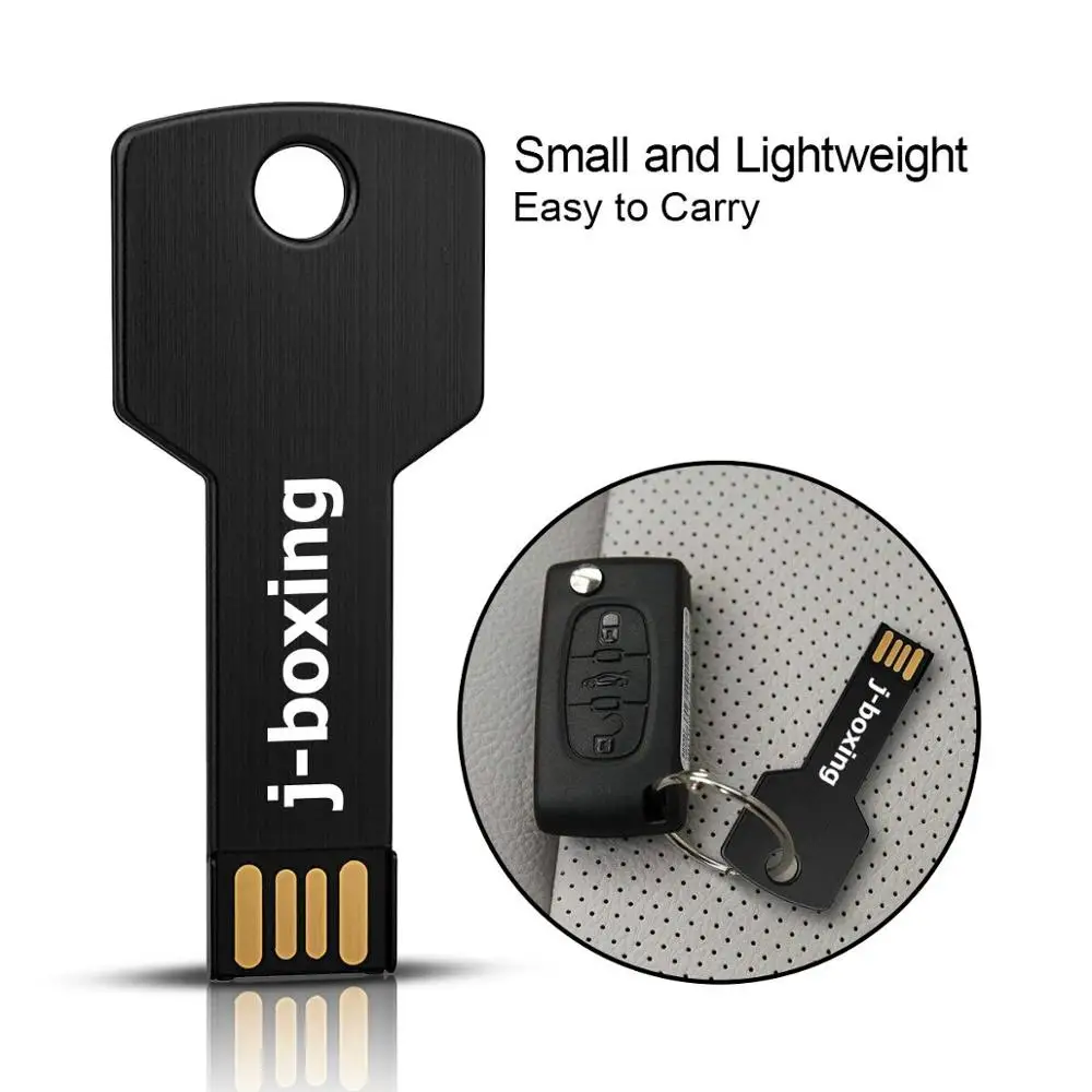J-boxing черный металлический ключ формы 16 ГБ USB флэш-накопитель флеш-накопитель 2 0