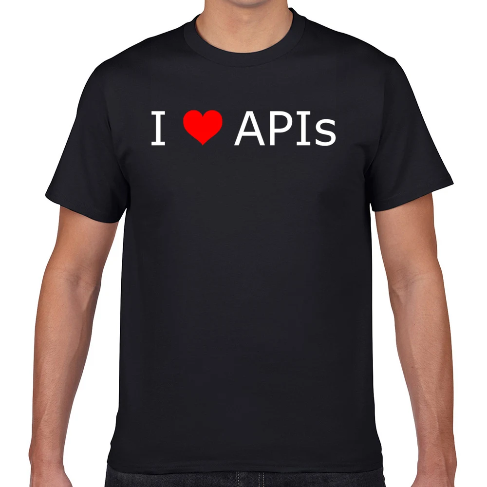 

Tops T Shirt Men i love apis white Humor White Geek Custom Male Tshirt