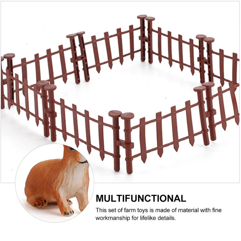 

1 Set/28pcs Farm Animals Figures Playset Mini Farm Model Accessories for Kids