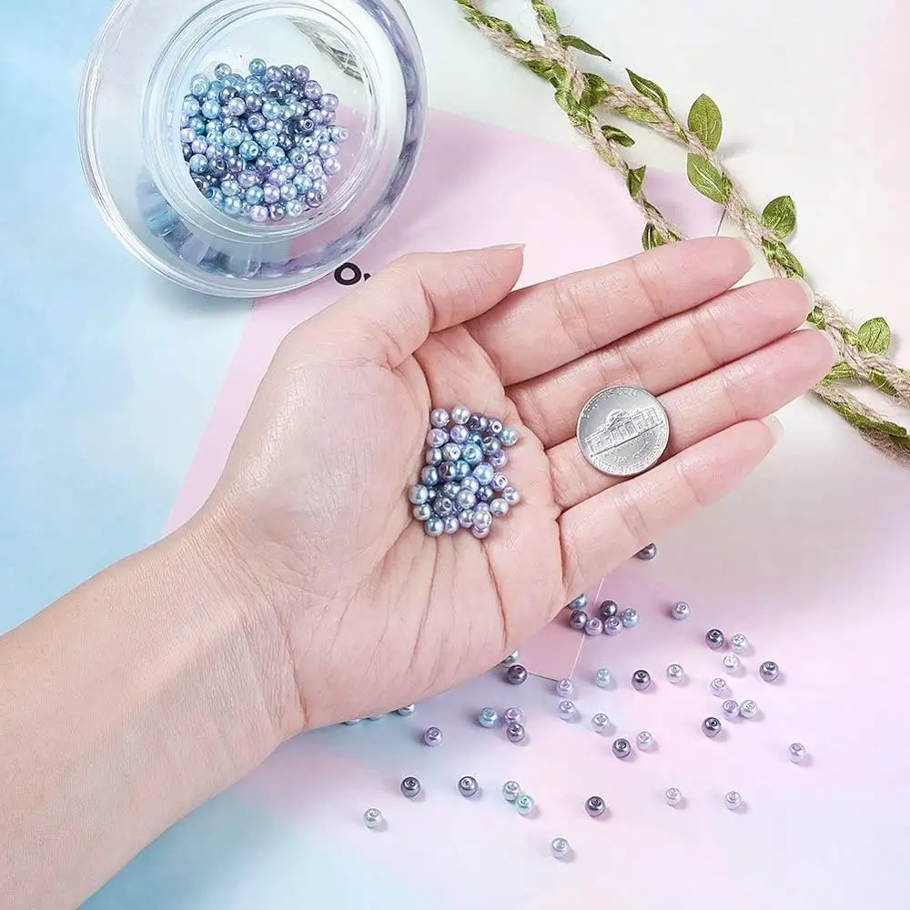 Бесплатная доставка перламутровые Стекло жемчуг 100 шт./пакет смешанные Цвет 8 мм