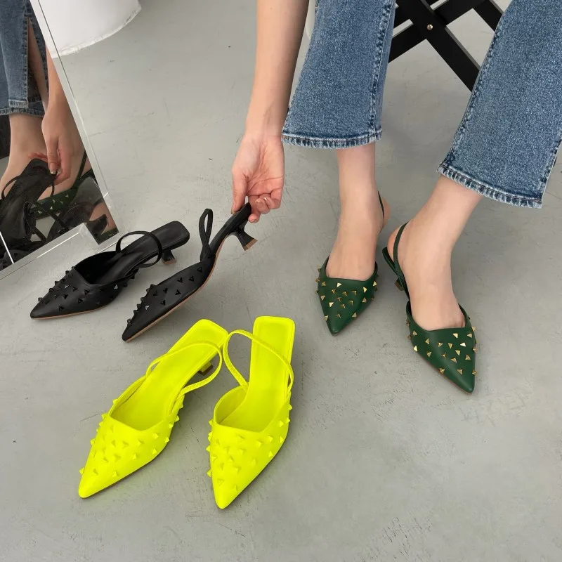 

Closed Shoes Roman Style Sexy Heels Sandals Ladies Branded Pumps 2022 Straps Low Crossdressers African Fashion Fine Orange 3cm L