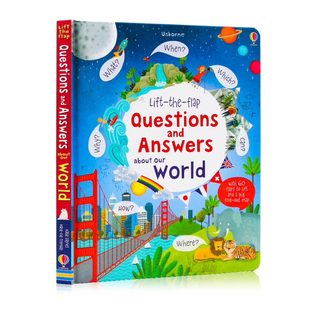 Usborne Лифт щиток вопросы и ответы о погоде Обучение английскому языку