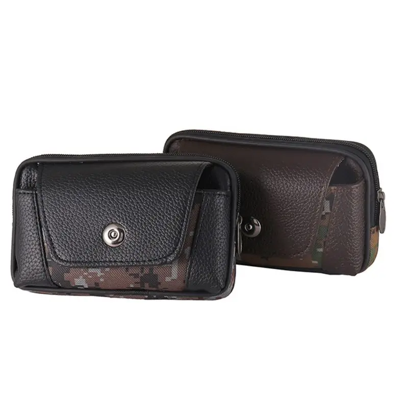 

Men Vintage Leather Waist Bag Phone Pouch Belt Hip Belt Loop Holster Wallet Carry Case Sport Purse