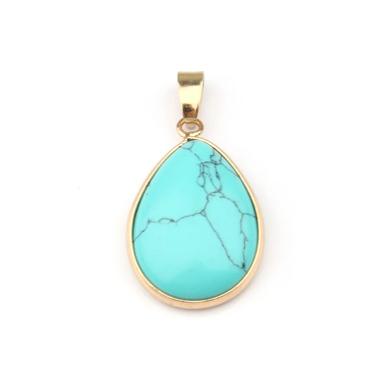 

Natural Stone Agates Pendant Water drop shape Pendants for Jewelry Making DIY Necklace Accessories Size 3.5*2.4*0.7cm