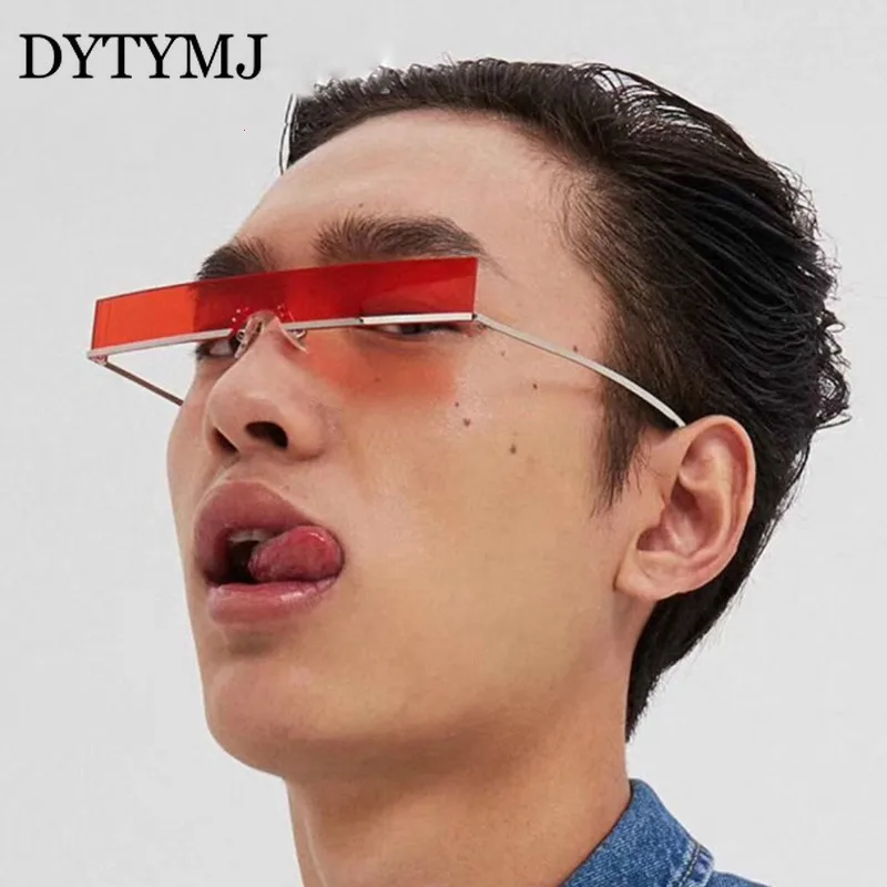 

DYTYMJ Vintage Rimless Sun Glasses for Men Fashion Rectangle Sunglasses Women/Men Mirror Glasses for Women Oculos De Sol Gafas