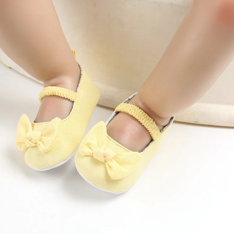 

Baby Shoes For Newborn Baby Girl Striped Bow First Walker Soft Soles Cute Toddler Anti-Slip Princess Shoe2