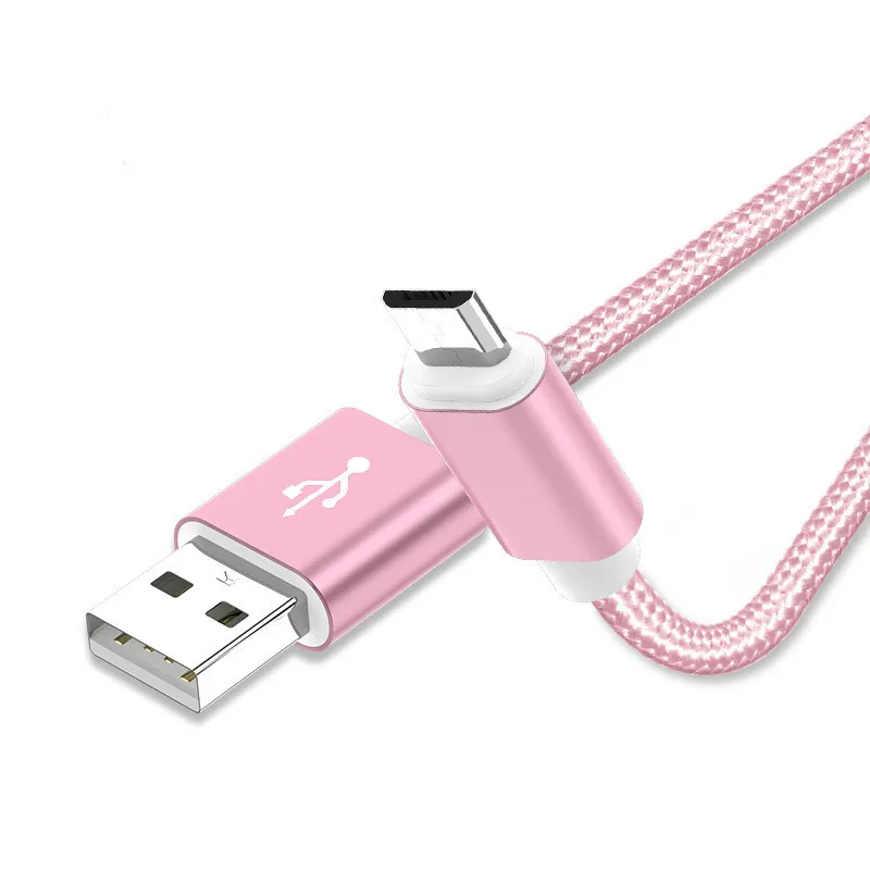 Кабель Micro USB в нейлоновой оплетке для Xiaomi Redmi кабель быстрой зарядки Huawei Honor Oppo Vivo