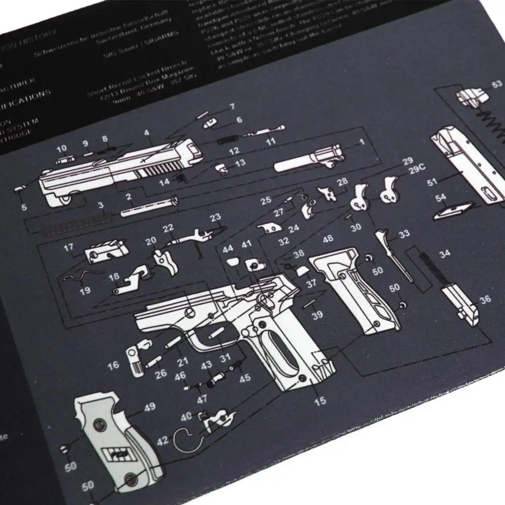 

GUGULUZA Gun Cleaning Mat 3mm Padded Non-Slip Gun Mats for Handgun Shotgun Rifle Cleaning