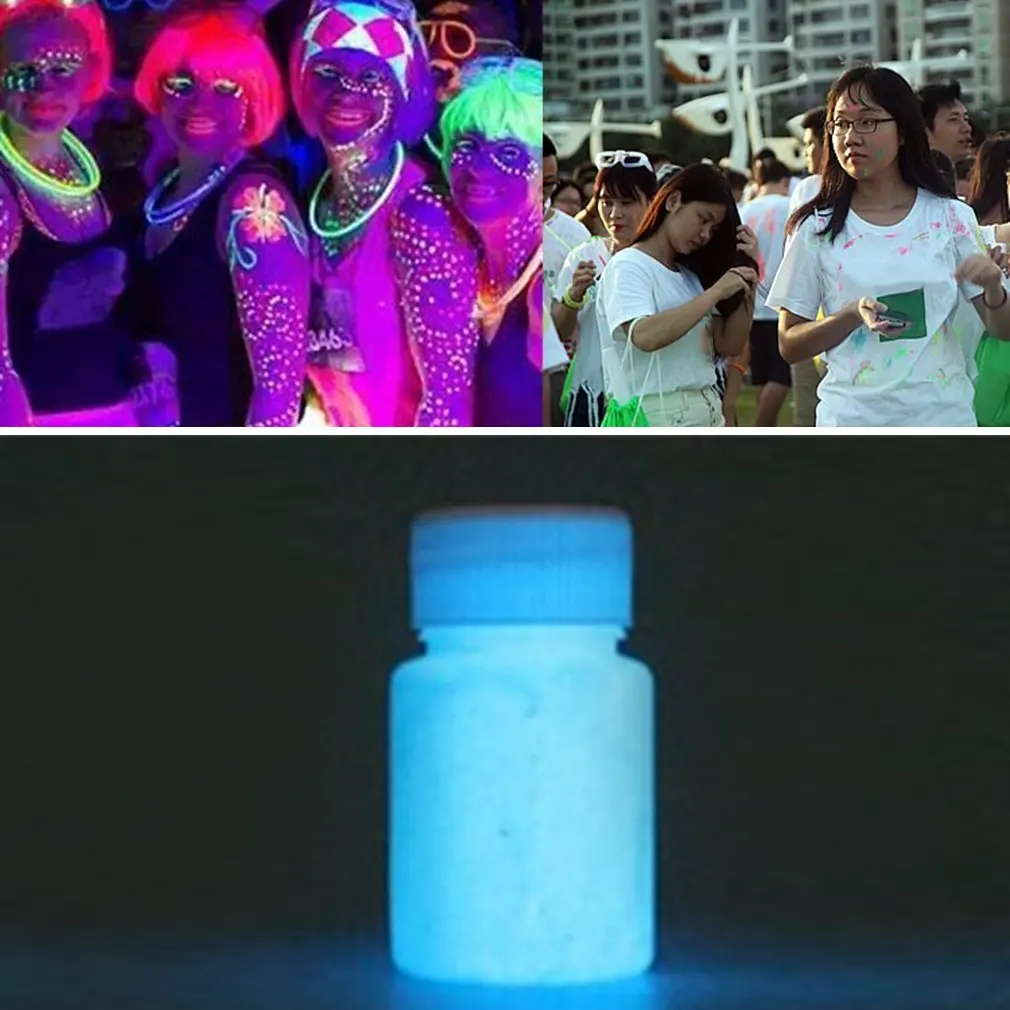 Синяя блестящая светящаяся краска водостойкая долговечная флуоресцентная