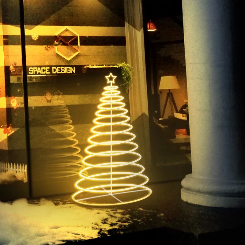 売却 1.2/1.5メートル色のスパイラルクリスマスツリーライトledフラッシュライトクリスマスデコレーションライト