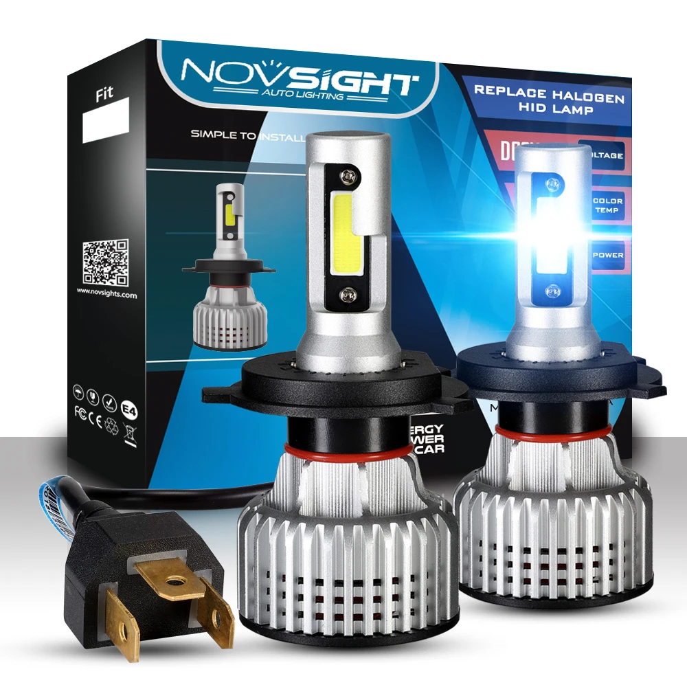 NOVSIGHT H7 H4 светодиодный автомобильный светильник s H1 H3 H11 HB3 HB4 HB5 9005 9006 12 В|Передние