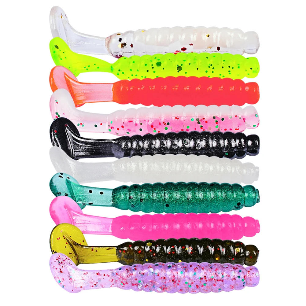 10 шт. рыболовные приманки с т-образным хвостом | Спорт и развлечения