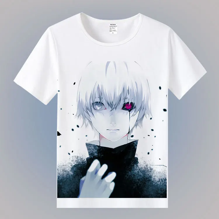 Японское аниме Токийский Гуль косплей футболка Мультфильм канеки Кен тоука