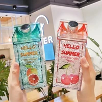 creative ins fashion cans summer ice cup kawaii plastic water bottle with lid outdoor sports men women students drinking cups