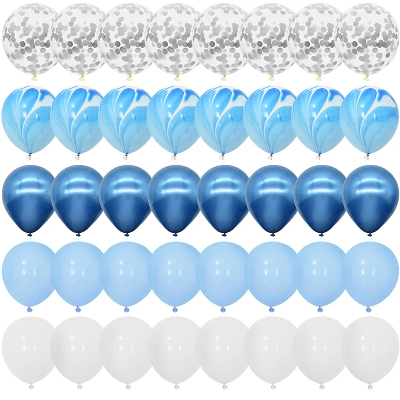 

40 шт., голубые воздушные шары