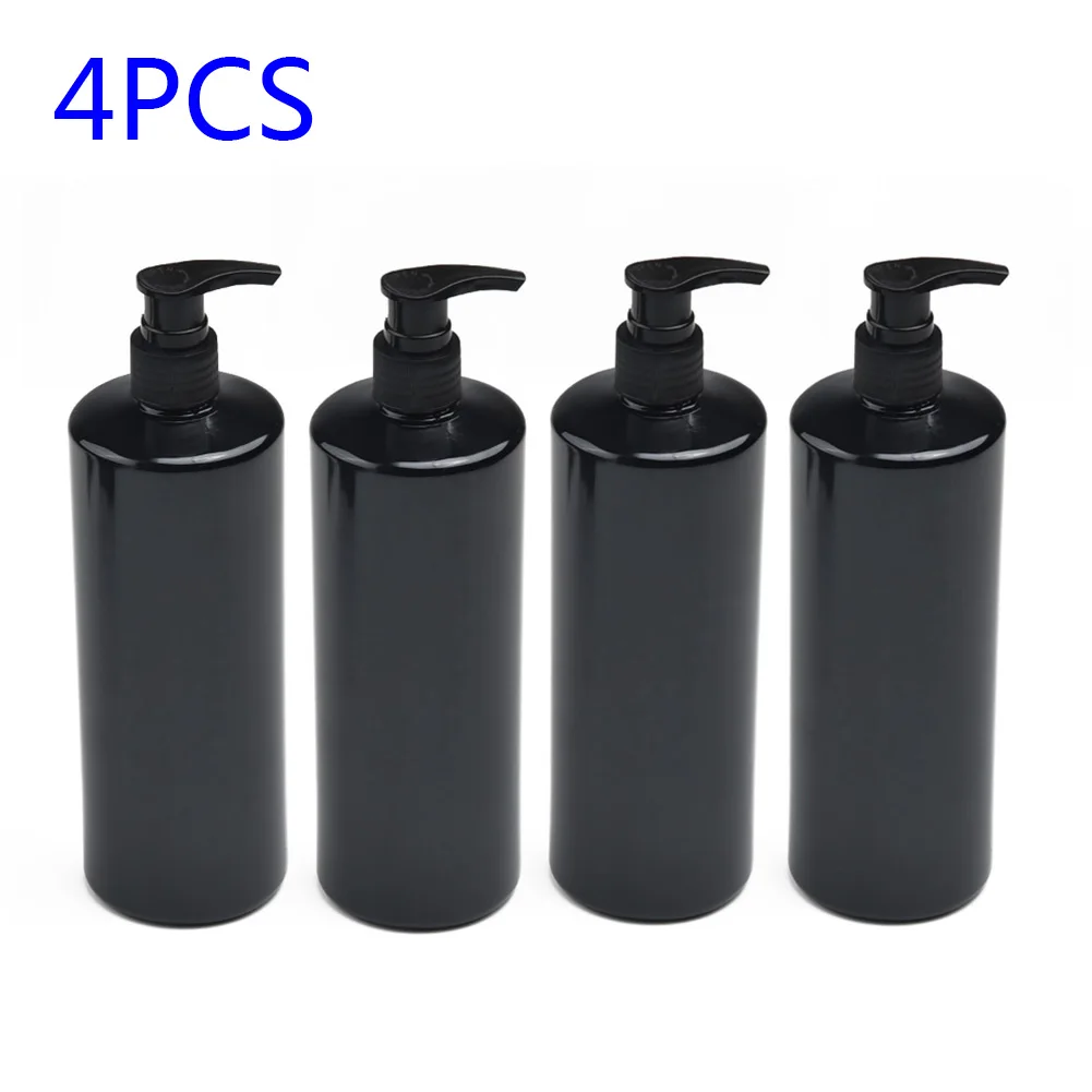 

4pcs 500ml Press Pump Bottle Emulsion Bottle Empty Lotion Pump Bottles Travel Refillable Bottle Emulsion Shampoo Shower Bath