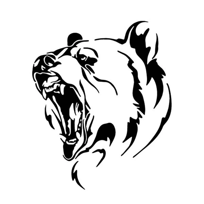

Roaring Brown Bear Fashion Creativity Design Car Sticker Auto Personalized Decorative Decal Removable motorcycle Accessories