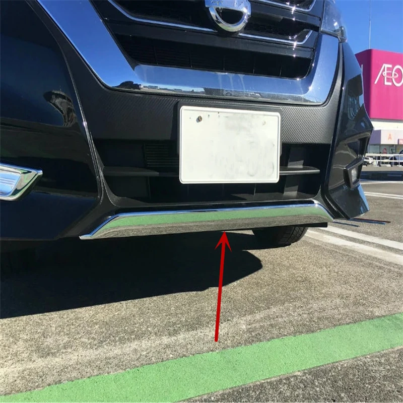 

WELKINRY car auto cover for NISSAN SERENA C27 2016 2017 2018 ABS chrome front head bumper protector trim