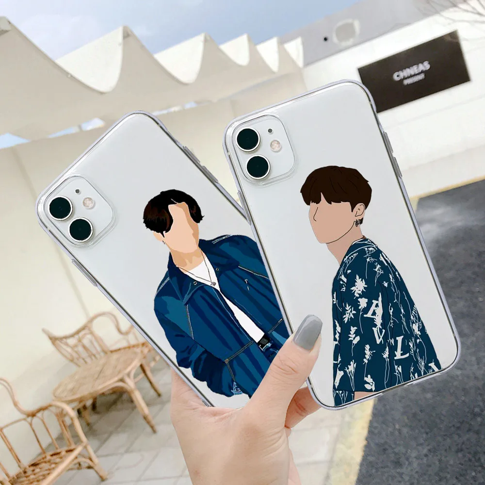 

Fashion Kpop Korean DYNAMITE Transparent Phone Case For iPhone 12 Mini 11 Pro Max 8 7 6 6S Plus XR X XS Max SE2020 Coque Fundas