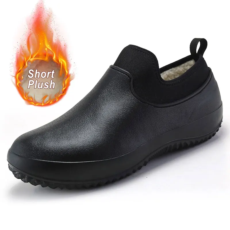 

Warm Winter Women Rain Boots Rubber Boots Women Water-proof Colorful Unisex Ankle Boots Lightweight Water Boots Chef shoes