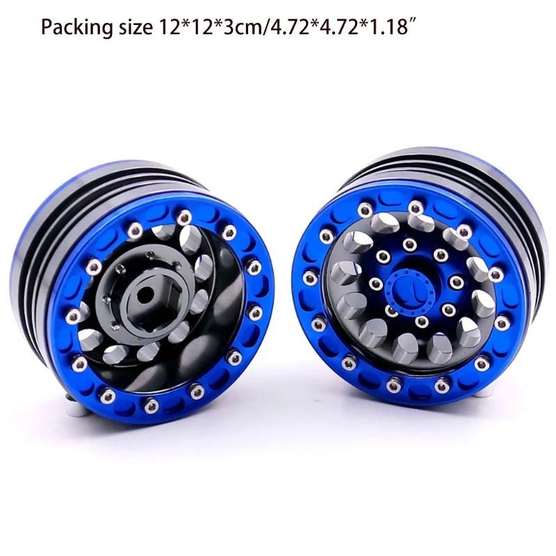 

Wheel Rim for Axial SCX10 Metal Beadlock 1.9 Wheel Rims Aluminum Alloy Wheel Hub Durable 1/10 RC Crawler Car Parts