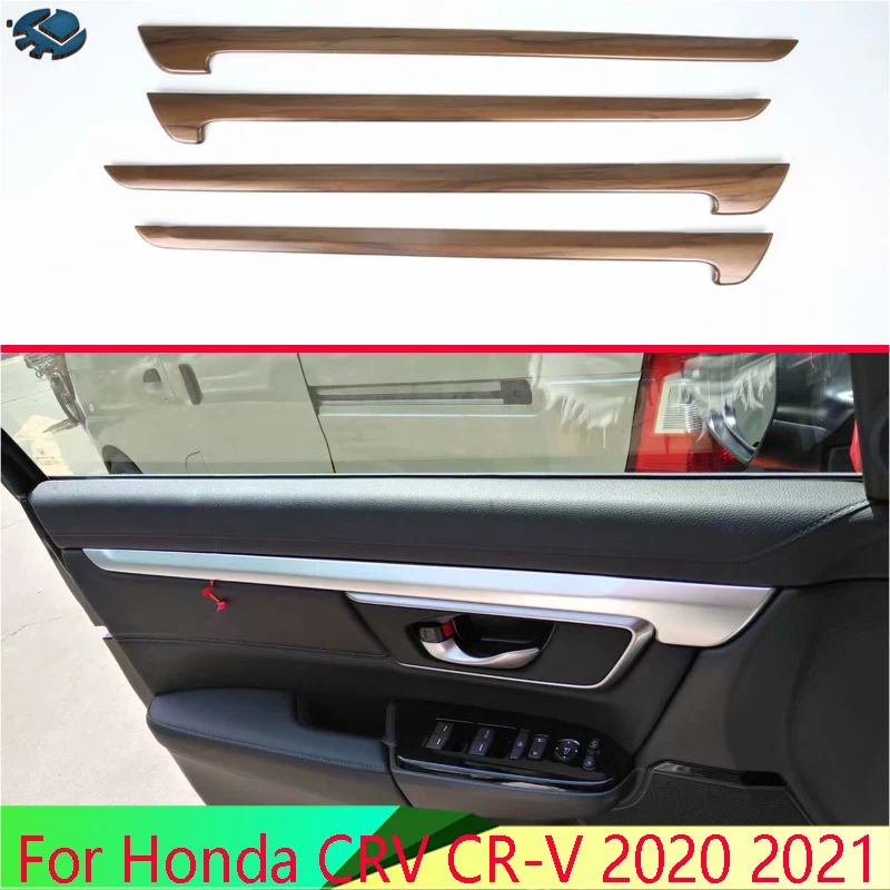 

For Honda CRV CR-V 2020 2021 Car Accessories ABS Car Inside Door Garnish Body Trim Accent Molding Cover Bezel Styling Protector