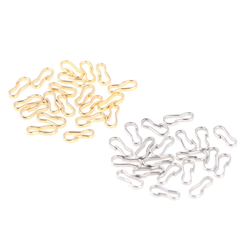 

20pcs 9mm Doll Buckle Keychain Clips Doll Connecting Metal Mini Doll Bag Chain Buckles Dolls Sewing Accessories