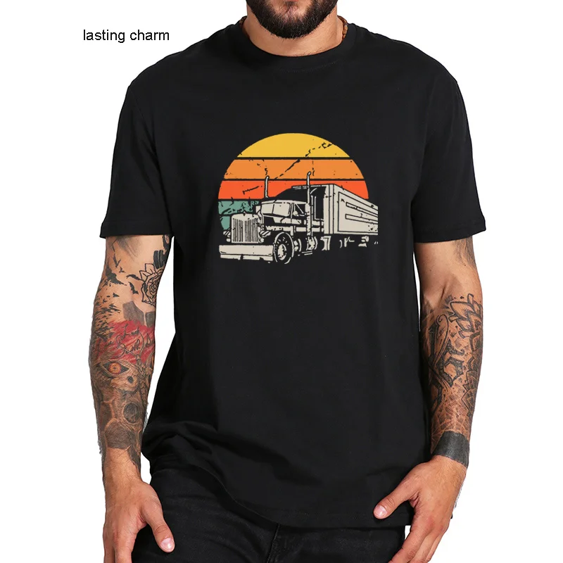 Vine Tru T-shirt Retro Sun Driving Truer T-shirt Simple Dign Hi Qlity Sho Mouwen T Tops