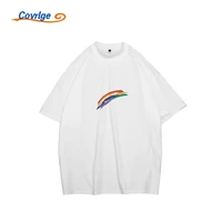 covrlge new mens t shirt hot daily fashion loose trend simple pattern printing all match cotton half sleeve clothing mts695