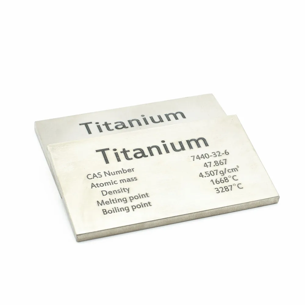 Титановая пластина Периодическая таблица лазерная маркировка TA1 Коллекция
