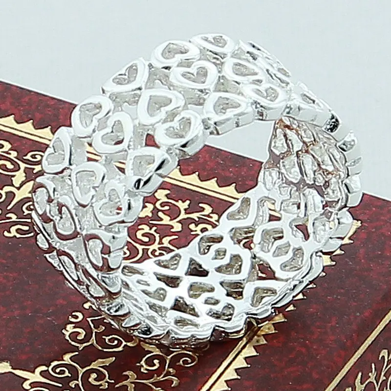 

Кольцо с сердцем из серебра 925 пробы, подходит для женщин, для свадьбы, помолвки, вечеринки, модные ювелирные украшения