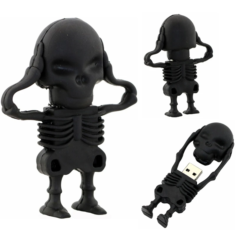 Skull/demon/ghost/Grim Reaper Flash Drive 32 Гб 64 ГБ 4 ГБ 16 8 256 ГБ Флешка мини флеш-накопитель USB2.0 реальная емкость cle usb подарок