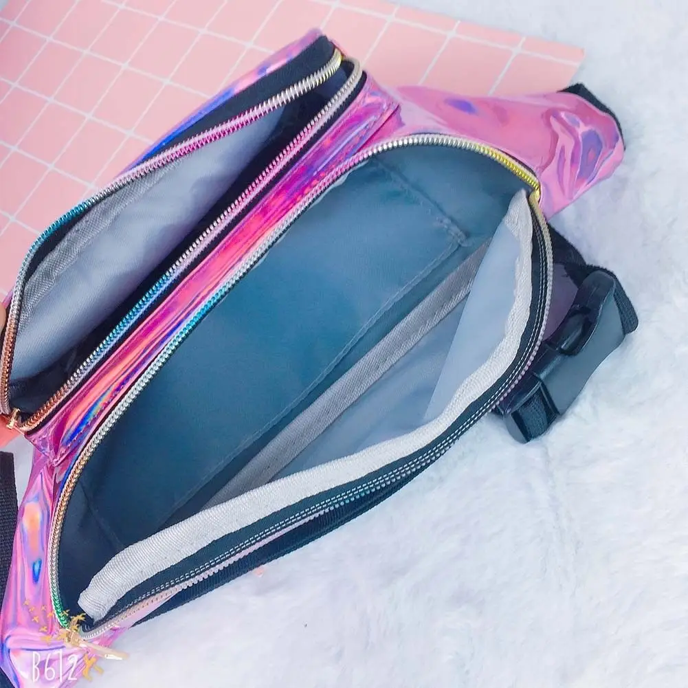 Женская и Мужская поясная сумка с прозрачными блестками сумка-кошелек для