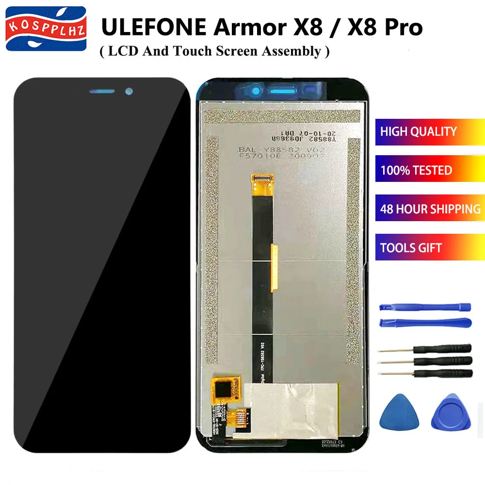 KOSPPLHZ 5 7 "для ULEFONE ARMOR X8 / PRO ЖК-дисплей + сенсорный экран замена для Armor X8Pro Android 10