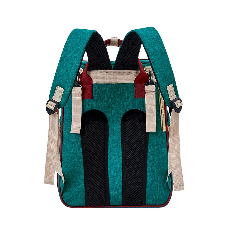 

Upgraded Version of Portable Folding Bed Mommy Bag Dual-use Multifunctional Large-capacity Waterproof Mommy Bag Baby Organizer