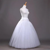 nuoxifang 2022 cheap white a line wedding accessories ball gown tulle hoopless petticoat crinoline skirt waist adjustable jupon