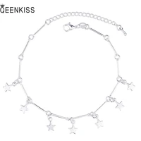 queenkiss bt689fine jewelry wholesale fashion couples birthday wedding gift simple star 925 sterling silver pendant bracelet