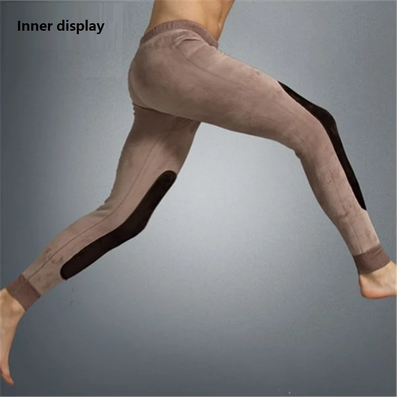 Мужские утепленные брюки Fanceey зимние длинные штаны из мериносовой шерсти