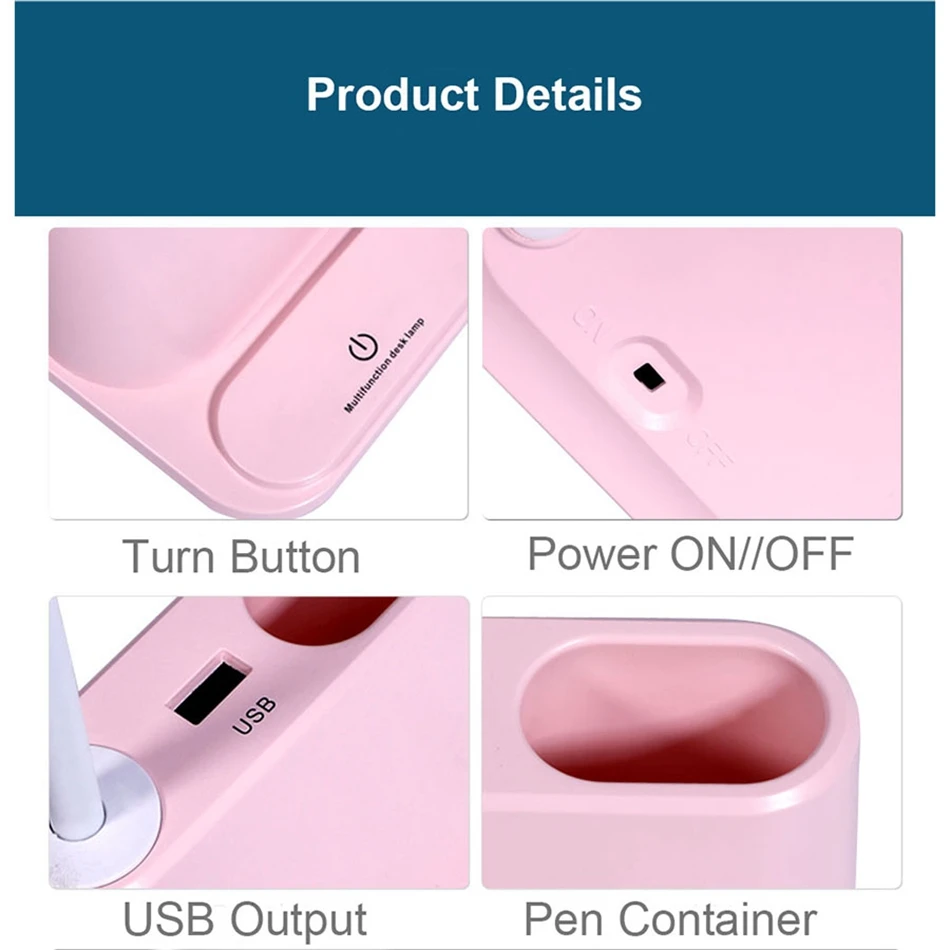 USB лампа сид настольная для учебы Перезаряжаемые сенсорный Регулировка