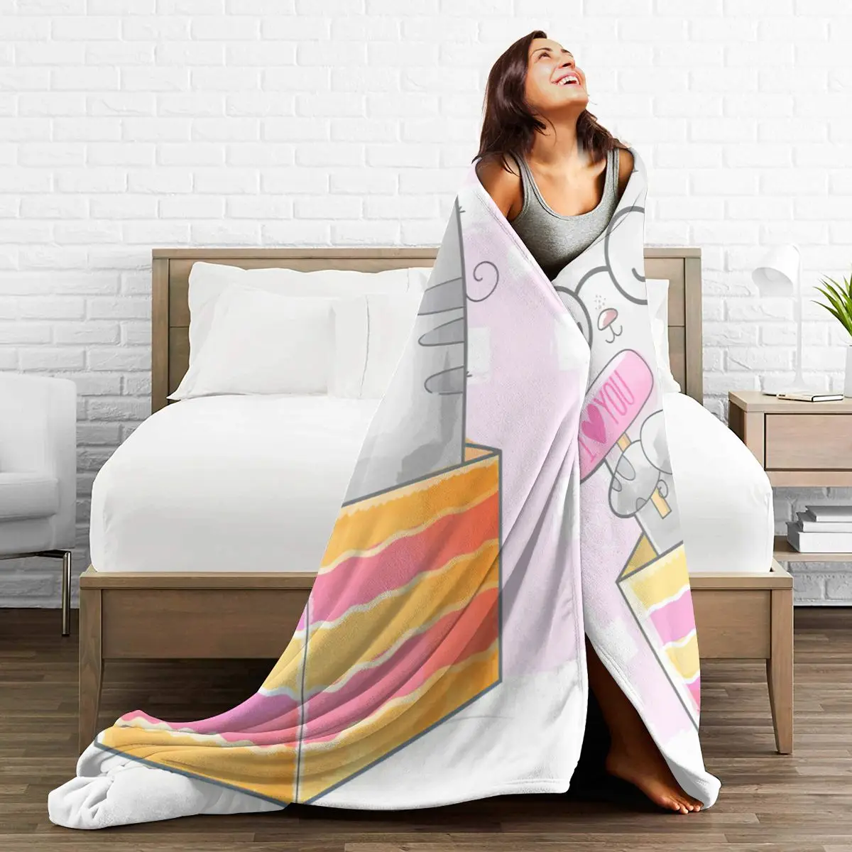 

Super Soft Sofa Blanket Sublimation Cartoon Cartoon Bedding Flannel Played Blanket Bedroom Decor for Children and Adults 16