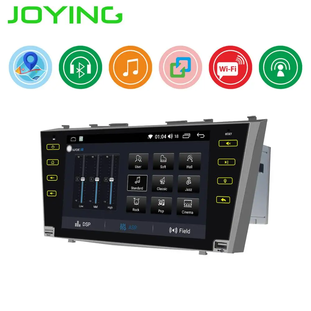 JOYING Android 8,1 2 din автомагнитола Стерео gps " HD экран Авторадио для Toyota Camry Aurion 2006-2011 без слота для dvd-плеера