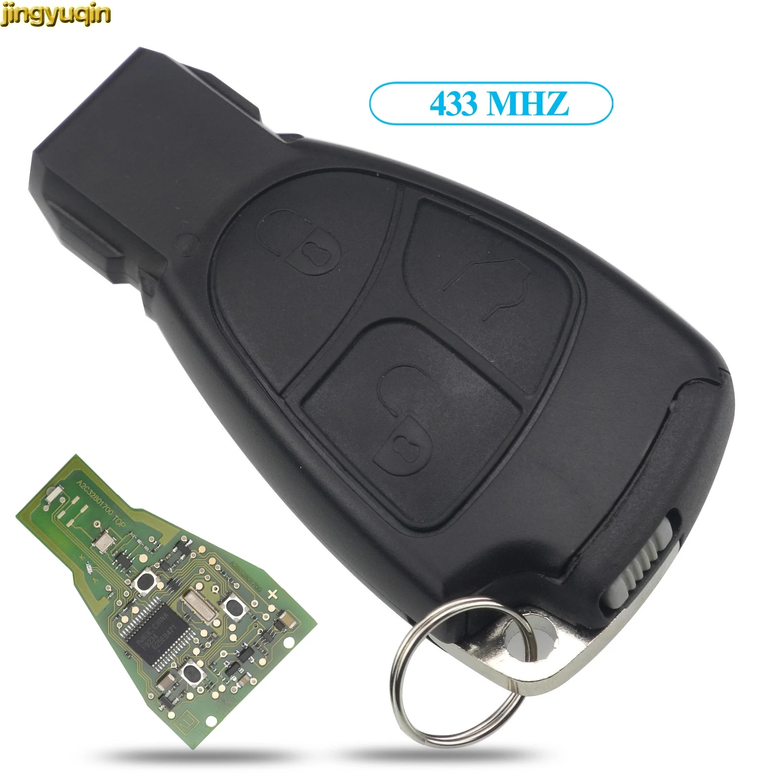 

Jingyuqin Smart Car Key 433MHZ + Chip For Mercedes Benz B C E ML S CLK CL 2/3 Buttons Remote Circuit Board FOB Styling