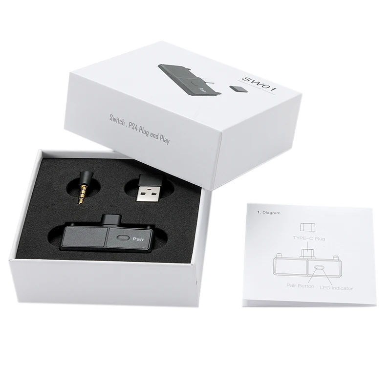 TYPE C Bluetooth аудио передатчик USB 5 в портативный легкий для переключателя/PS4 Plug And