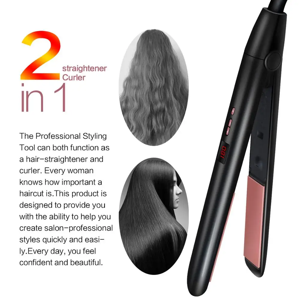 Профессиональное выпрямление волос плоский утюжок и щипцы для завивки 2 в 1