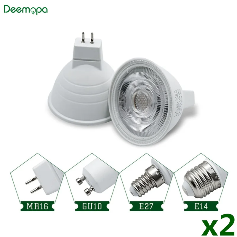 

2pcs/lot MR16 GU10 E27 E14 Lampada LED Bulb 6W AC 220V Bombillas LED Lamp Spotlight LED Spot Light 24/120 degree Cold/Warm white