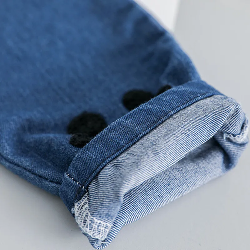 Одежда для маленьких мальчиков повседневная футболка + шаль джинсы комплект