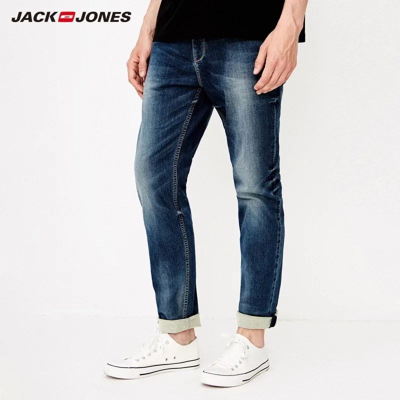 JackJones осенние мужские хлопковые Стрейчевые джинсы джинсовые штаны мужская